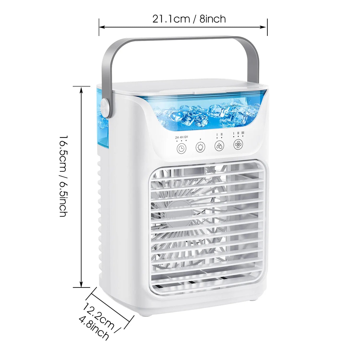 Desktop Air Conditioner Fan Portable Air Cooler Fan With LED Night Light Humidifier Mini Water & Ice Cooling Fan For Home Office