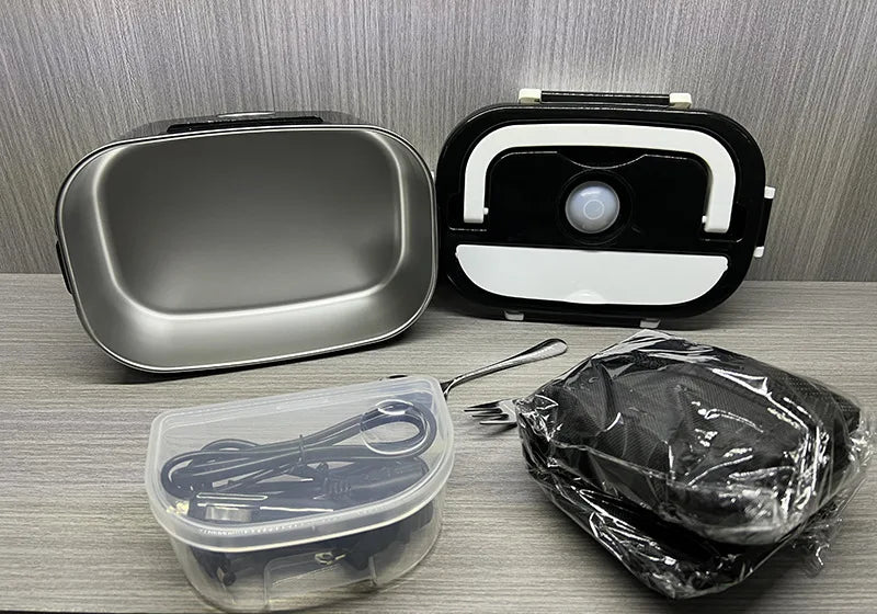 1.5L 60W Portable Electric Lunch Box,Leak Proof Design Car & Home Food Heater – Insulated Heated Lunch Container for Work Travel